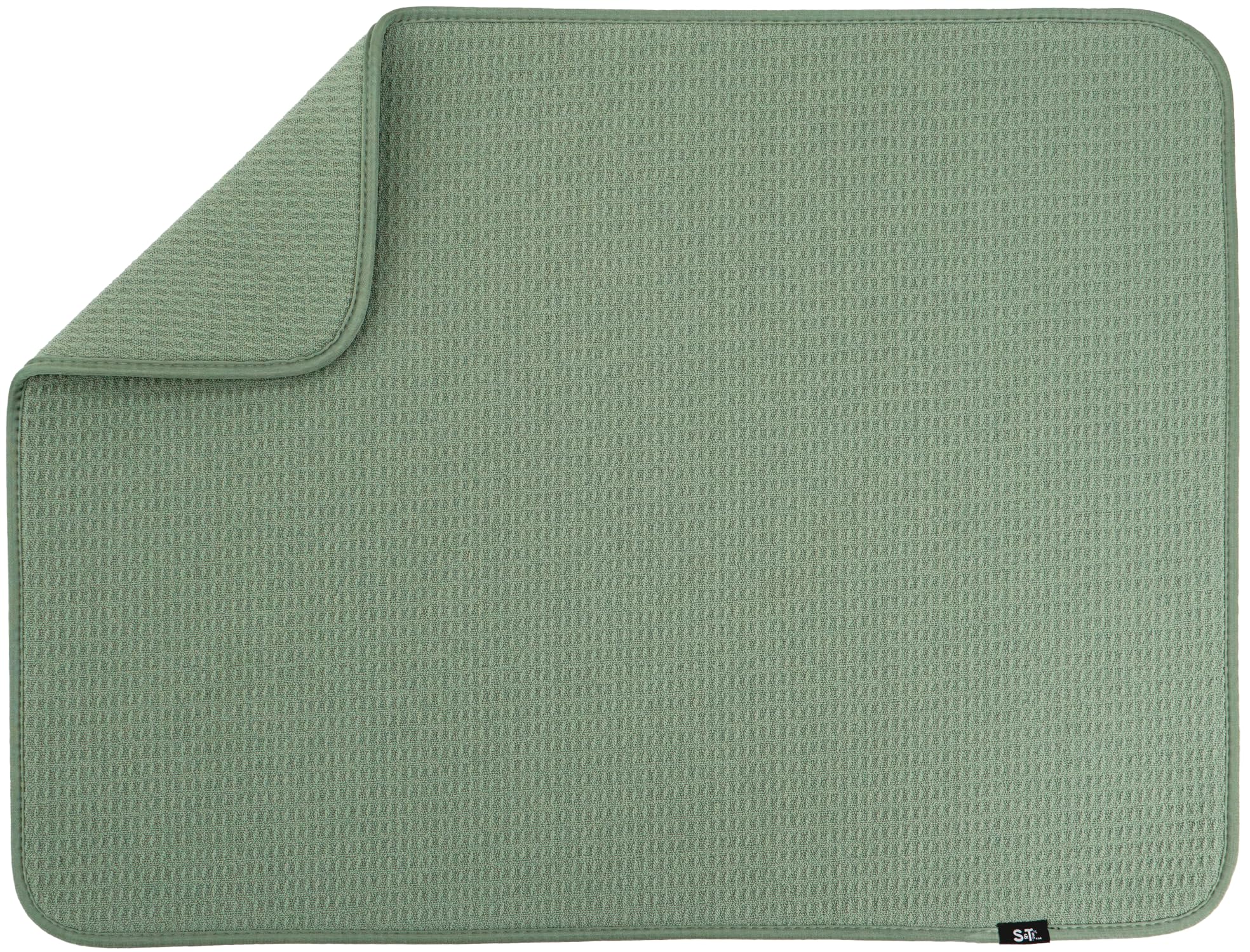 Sandt Inc Dish Drying Mat XL absorbs water to keep counters dry.
