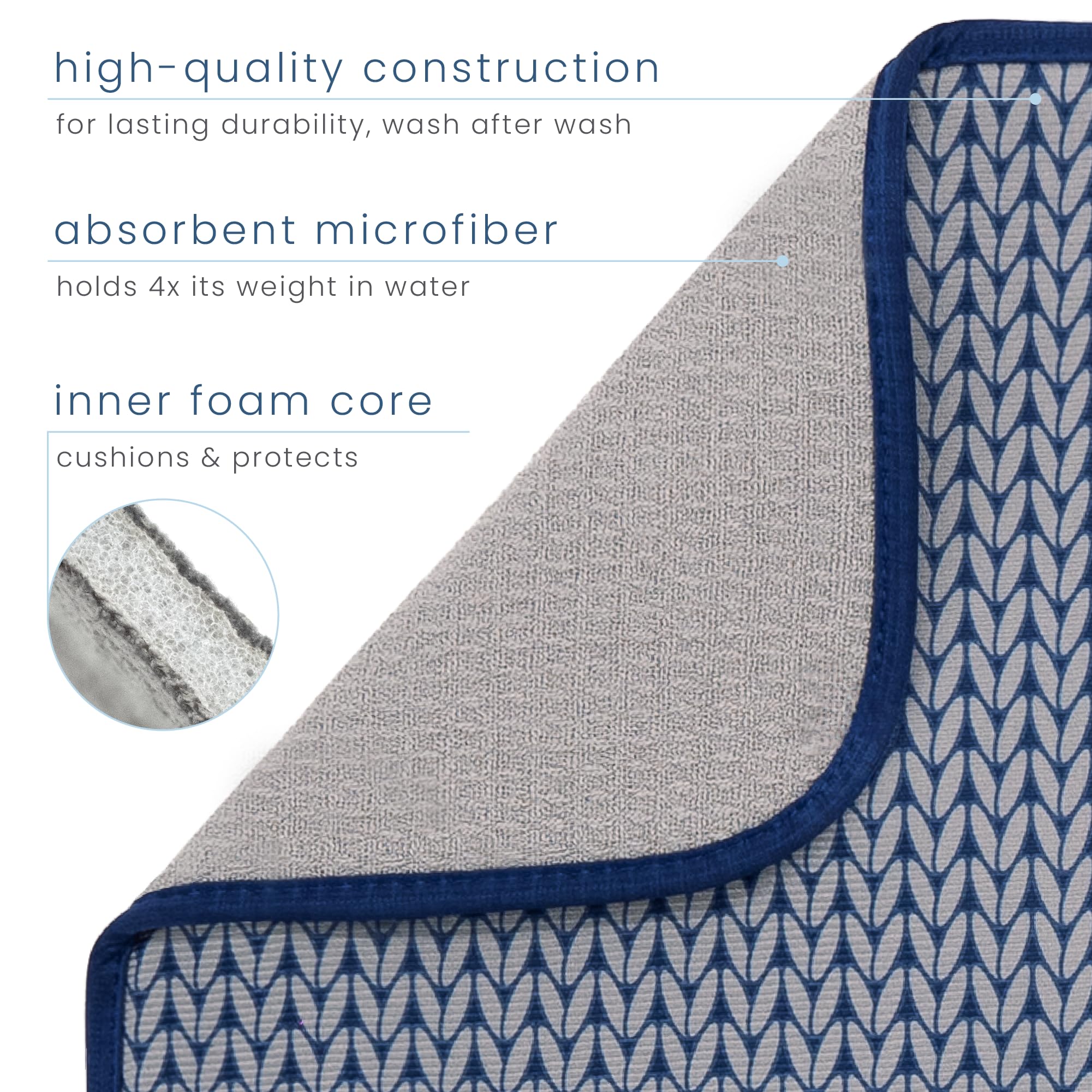 S&T INC Dish Drying Mat XL catches sink drips under the rack