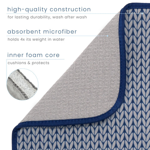 S&T INC Dish Drying Mat XL catches sink drips under the rack