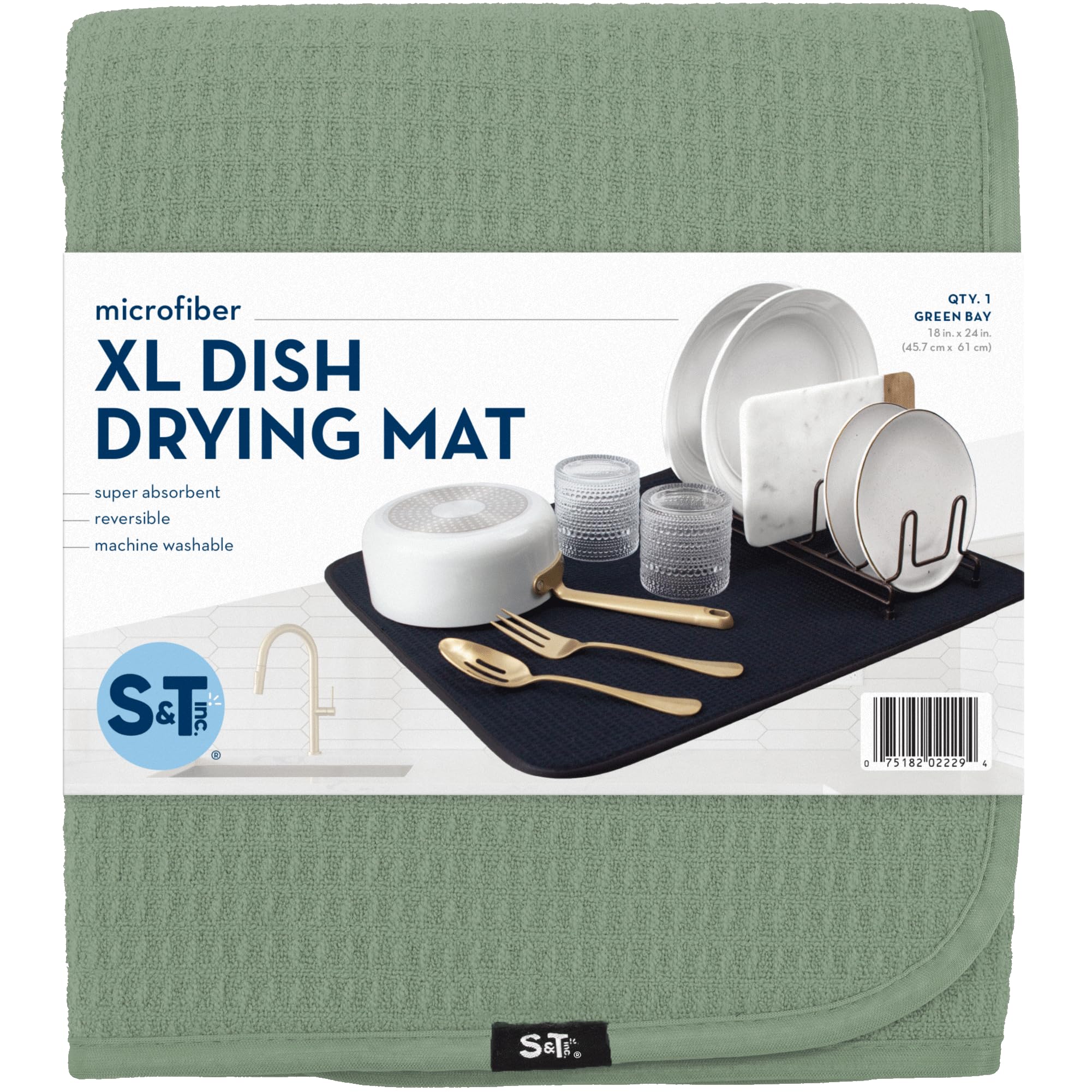 Sandt Inc Dish Drying Mat XL is extra large for full dish sets.