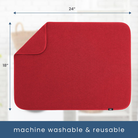 S&T INC. Dish Drying Mat XL protects countertops from scratches and scuffs