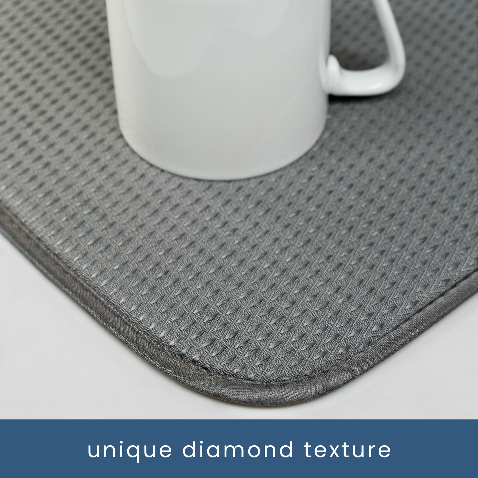 S&T INC. Dish Drying Mat XL under rack setup protects surfaces during air drying