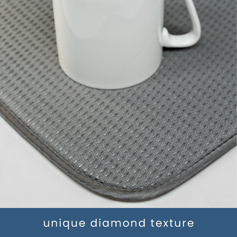 S&T INC. Dish Drying Mat XL under rack setup protects surfaces during air drying