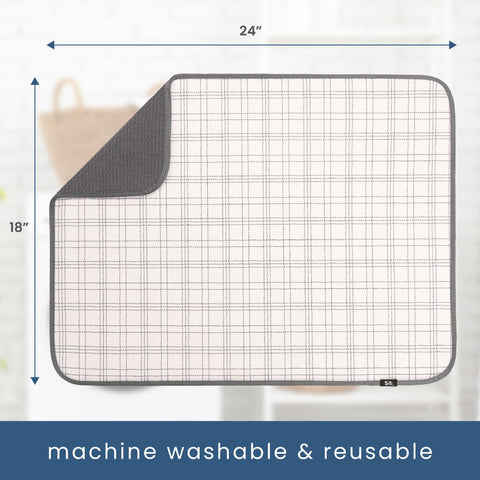 S&T INC. Durable, machine-washable mat for repeated use.