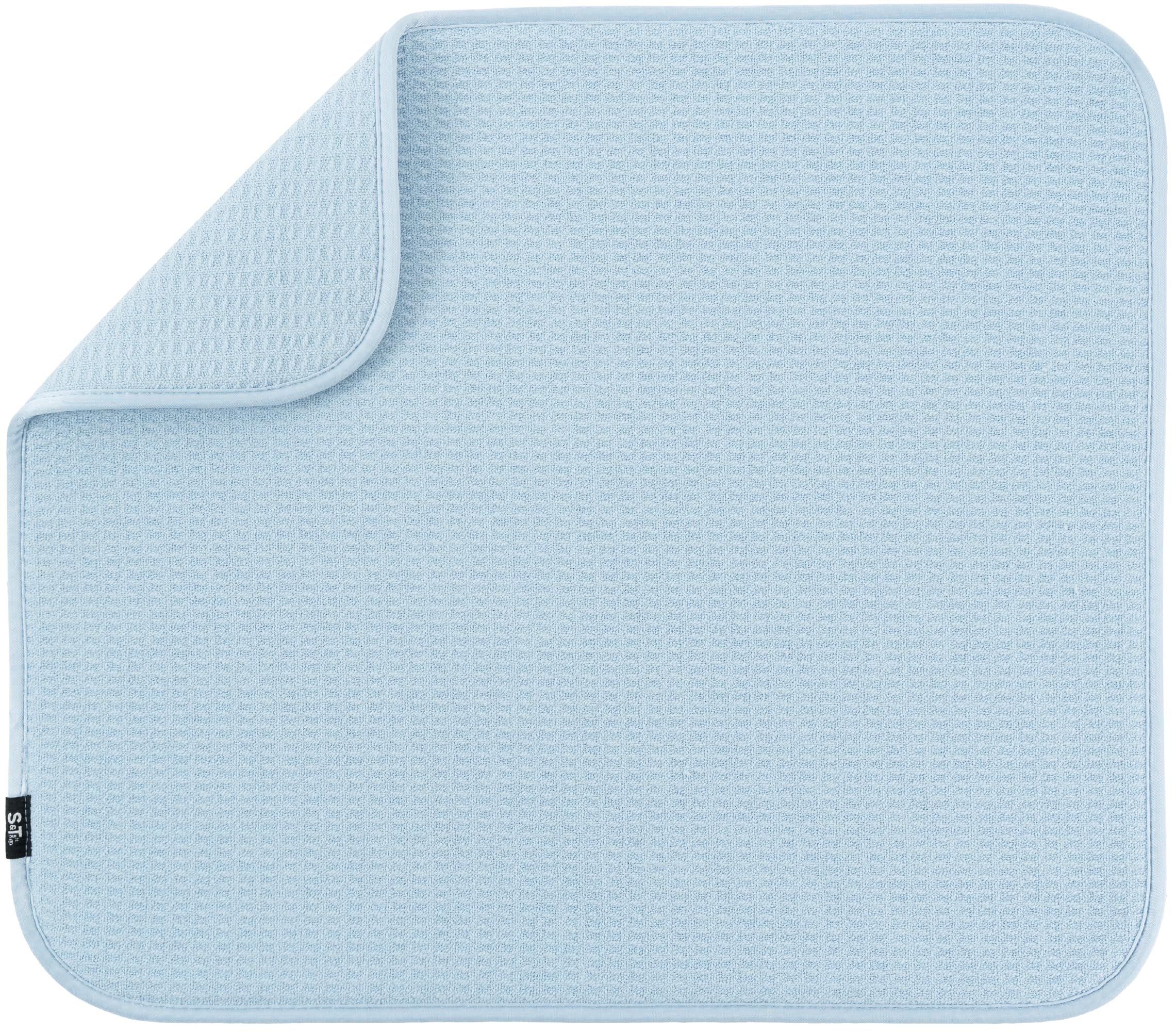 S&T INC. dish drying mat in 16x18 size absorbs water to keep countertops dry.