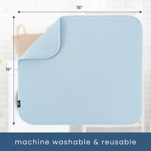 S&T INC. dish drying mat doubles as an appliance slider on counters.