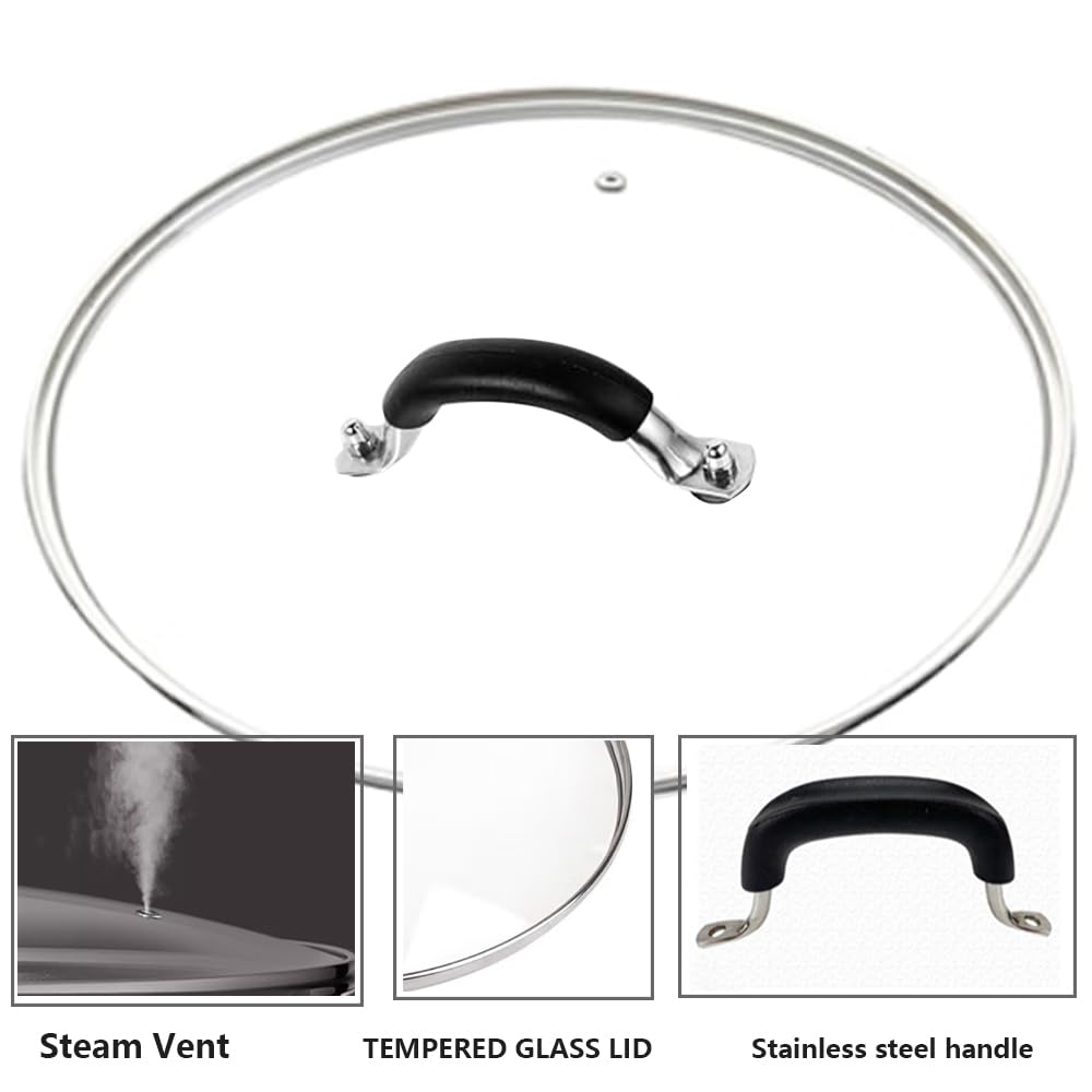 SANEMBER glass lid is dishwasher-safe for easy kitchen cleanup.