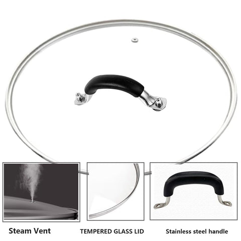 SANEMBER glass lid is dishwasher-safe for easy kitchen cleanup.