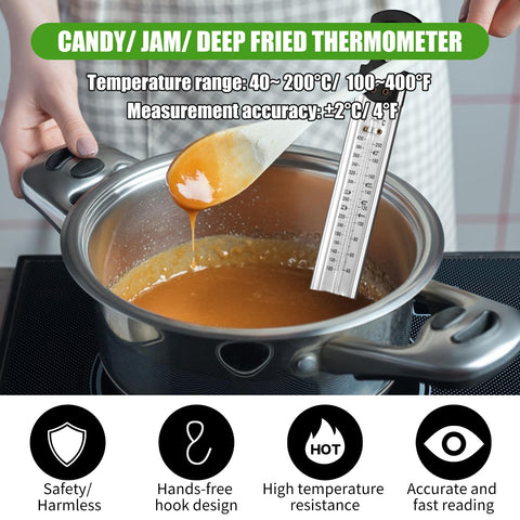 Sanfilix instant-read thermometer provides quick, reliable temperature checks for sugar and oil.