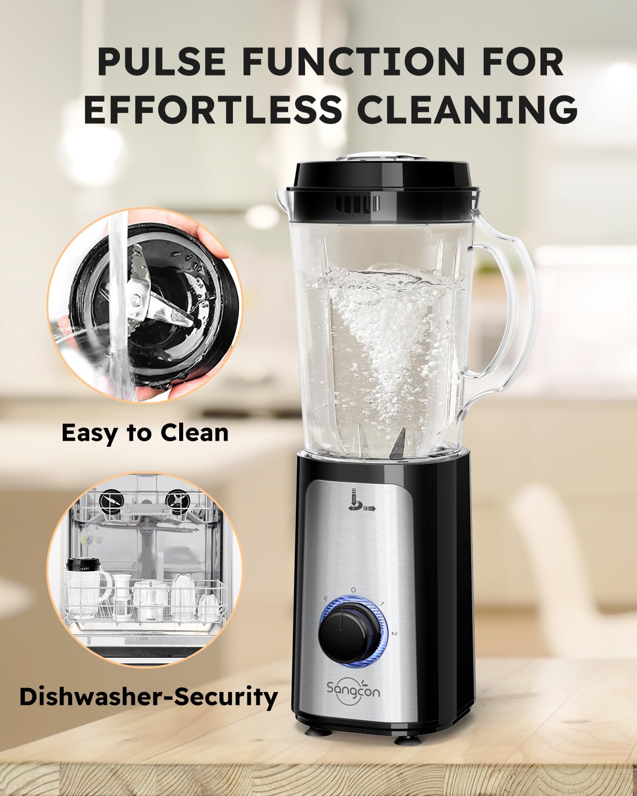 Sangcon cleaning brush for fast post-cook cleanup.