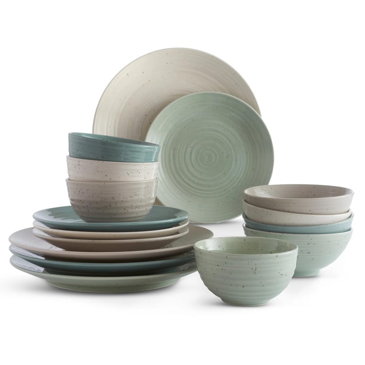 Sango Siterra glossy closeup highlights hand-finished speckled glaze