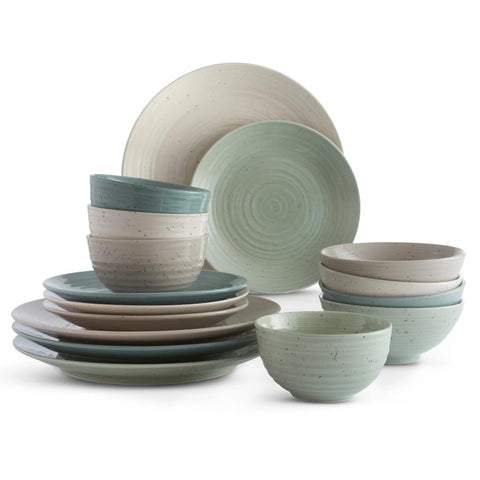 Sango Siterra glossy closeup highlights hand-finished speckled glaze