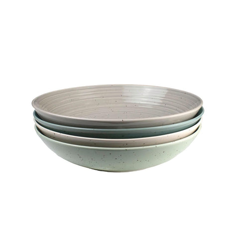 SANGO Siterra pasta bowl soft gray with rustic glaze for everyday dining.