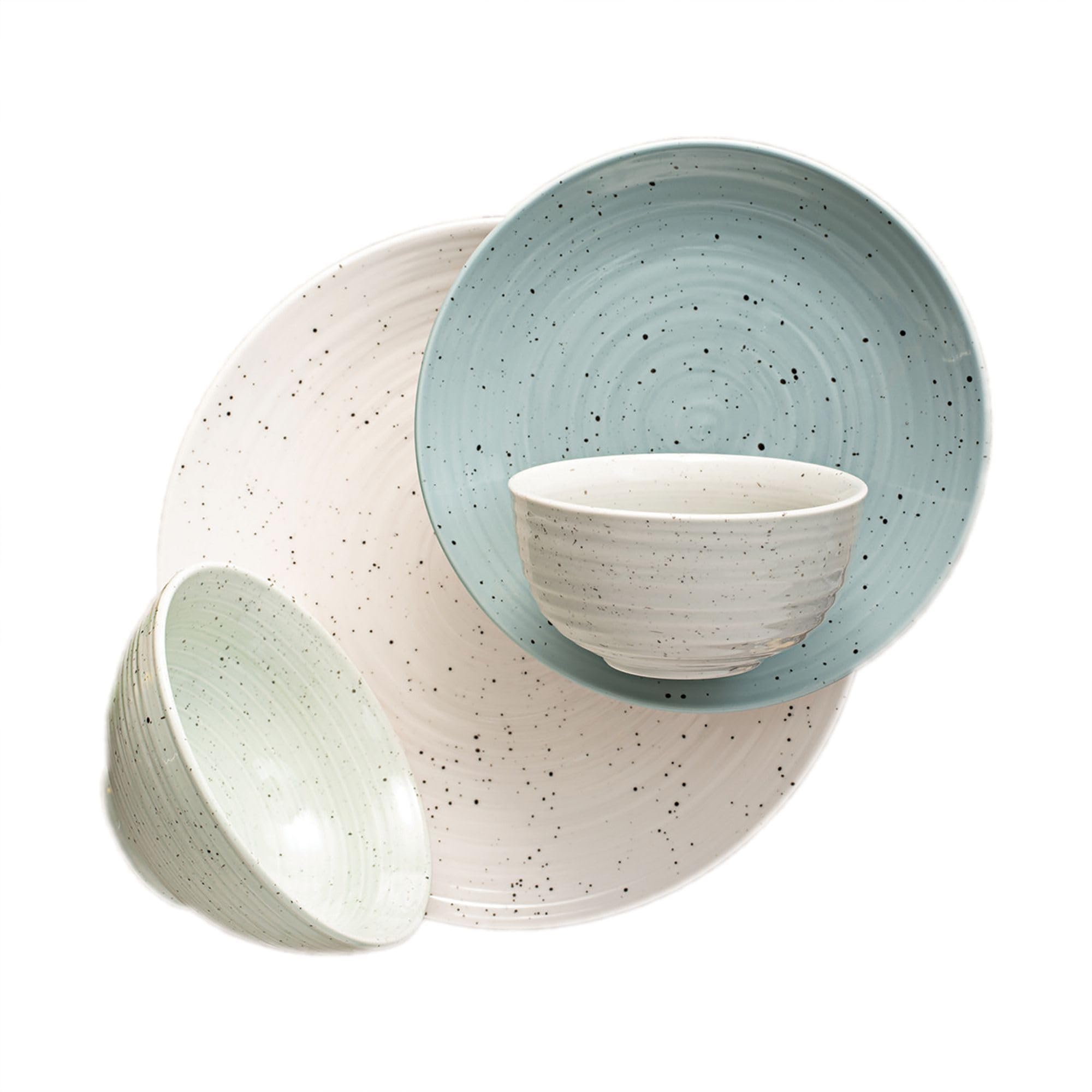 Sango Siterra speckled glaze detail showing unique color flecks