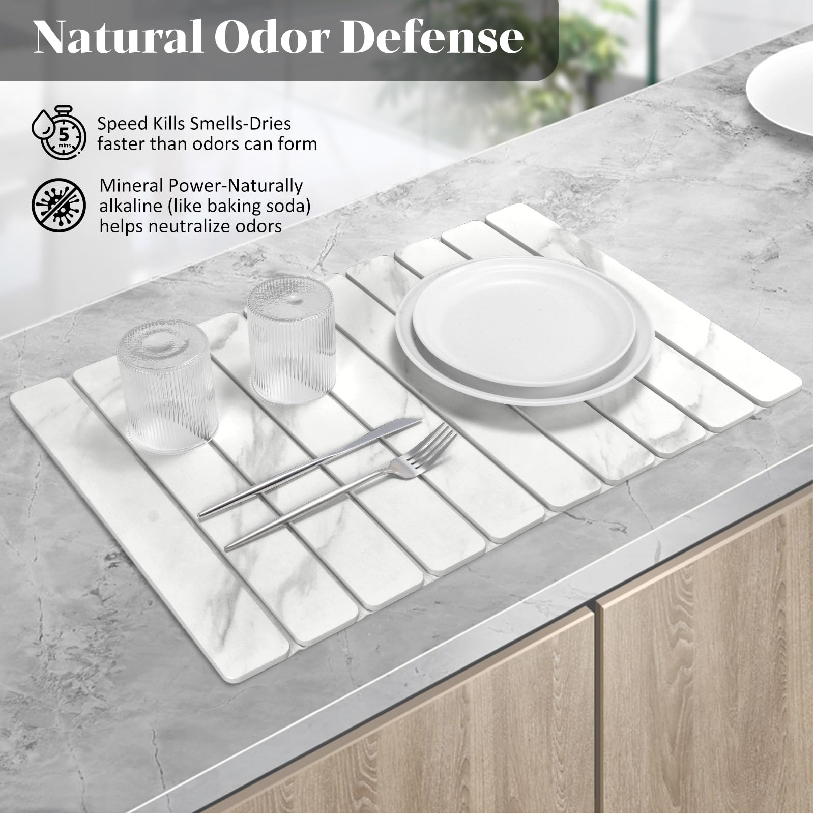Sangukiro collapsible stone drying mat folded for storage