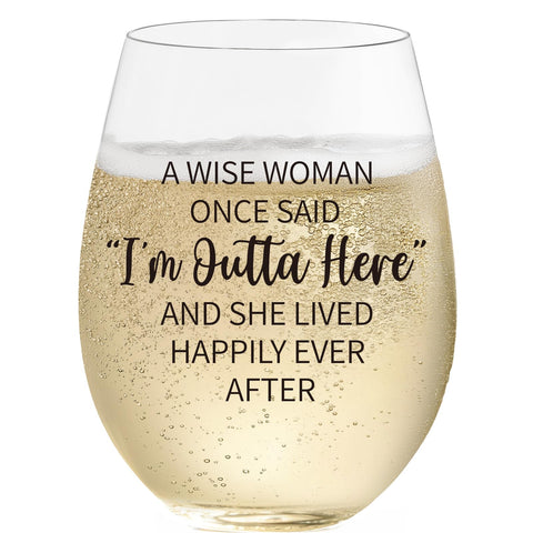 Sanjiayishui 15oz wine glass with quote for stylish daily sipping
