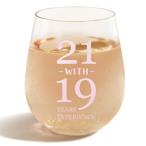 Sanjiayishui 40th birthday wine glass, 15oz, ideal for milestone toasts.