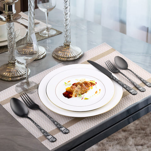 SANLUNS complete 40-piece service for eight for everyday and entertaining