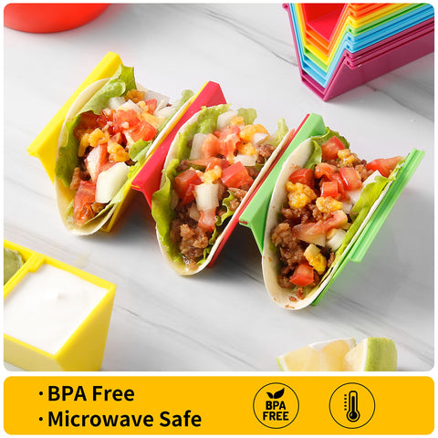 SanmChuf colorful taco holders add vibrant style to taco nights.