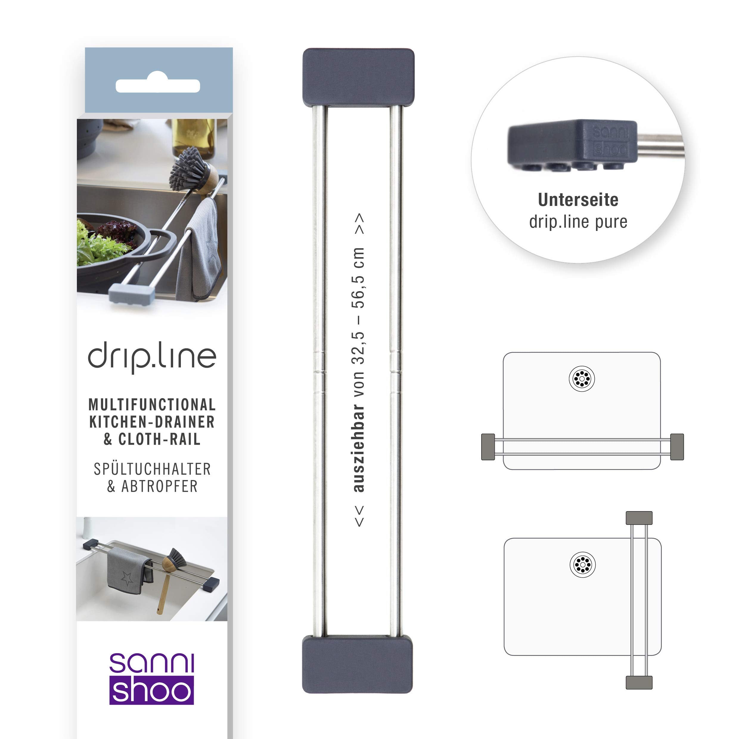 Sanni Shoo DripLine Pure drying grid doubles as a compact trivet.