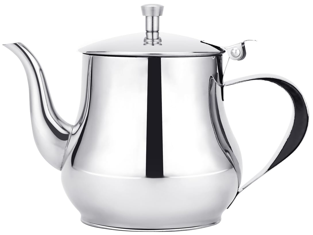 SANQIAHOME 360ml teapot with lid for secure pouring and compact kitchen use.