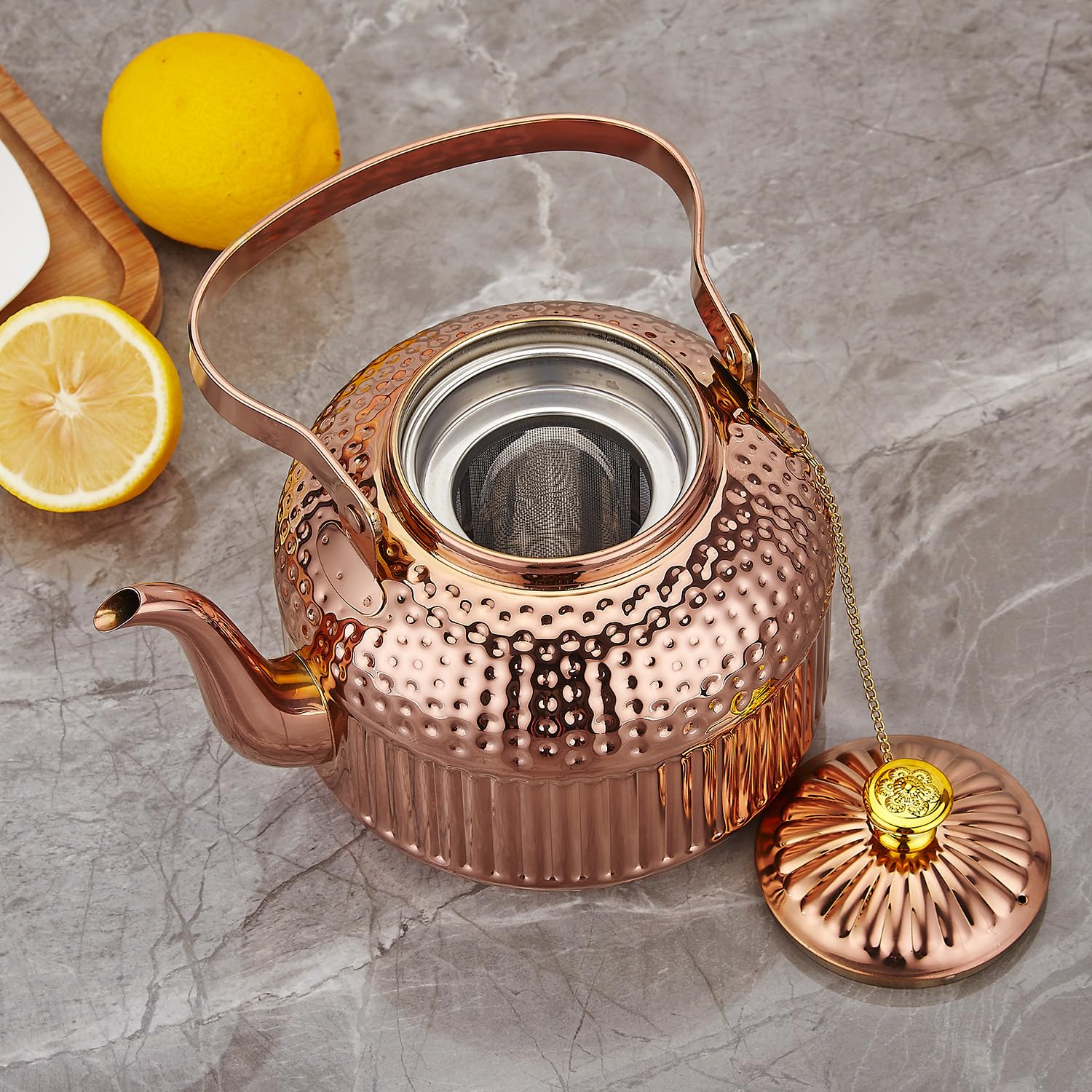 SANQIAHOME antique teapot 1.5l decorative yet functional for table settings.