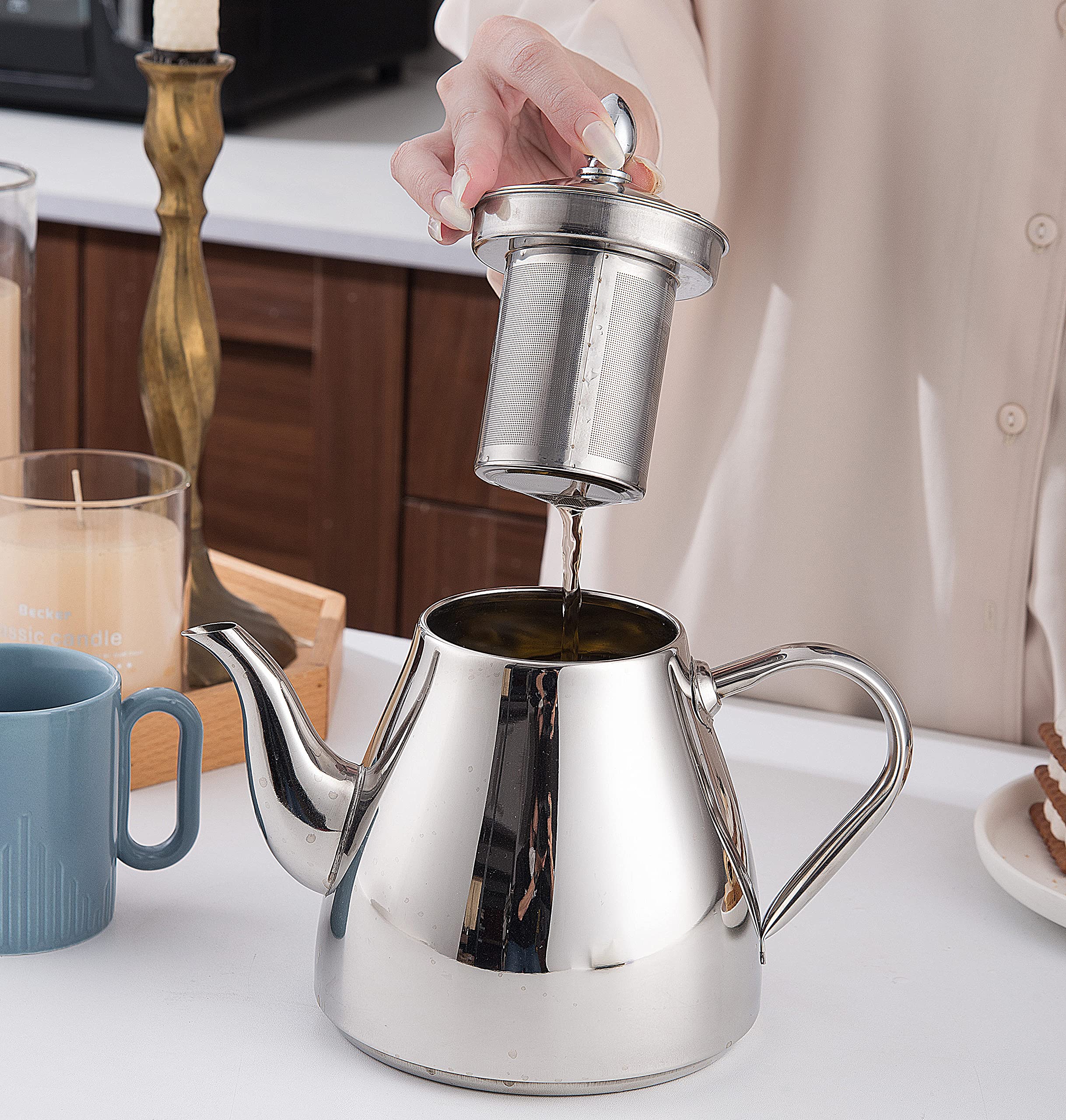 SANQIAHOME induction-compatible teapot for versatile cooking