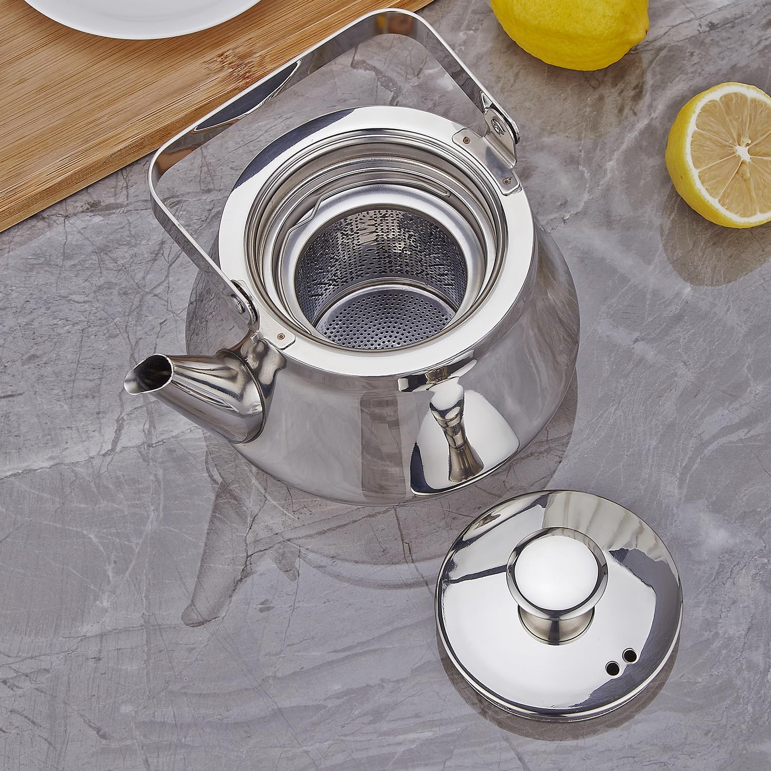 SANQIAHOME teapot induction-compatible design fits most induction cookers.