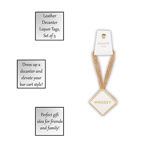 Close-up of gold chain and attachment on SBDS leather tags.
