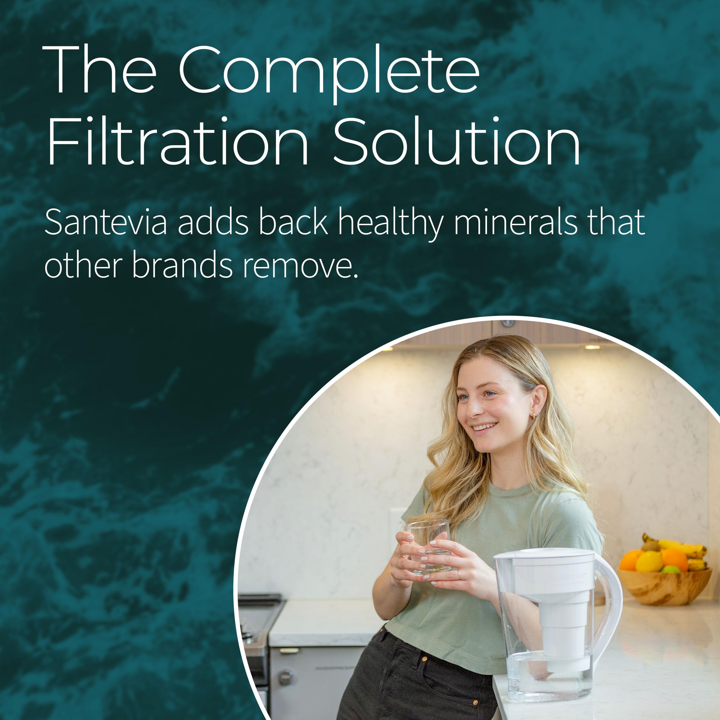 Santevia MINA modern kitchen design complements everyday hydration.