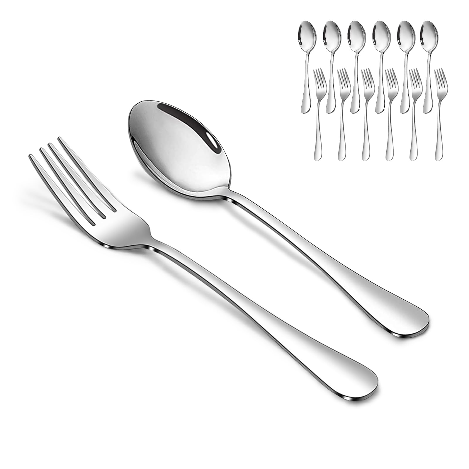 SANTUO salad forks six pieces ideal for fresh greens and salads.