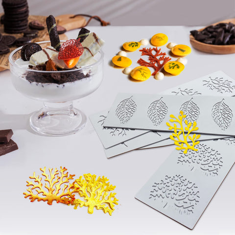 SanZaoGang hollow coral branch tuile mold for 3D dessert accents