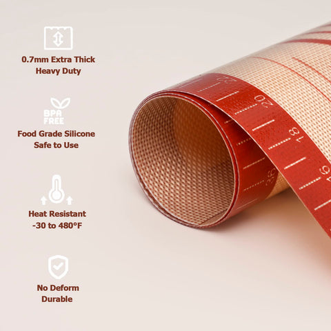 Sapid pastry mat is dishwasher safe for quick cleaning
