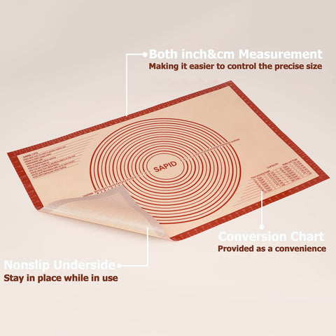 Sapid pastry mat uses food-grade silicone for safe food prep
