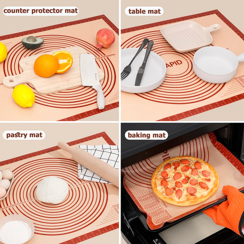 Sapid pastry mat offers extra-large surface for dough prep
