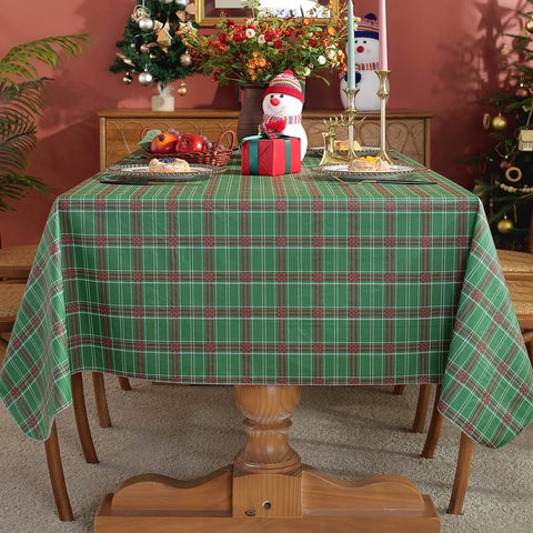 SASTYBALE buffalo plaid waterproof tablecloth keeps spills under control.