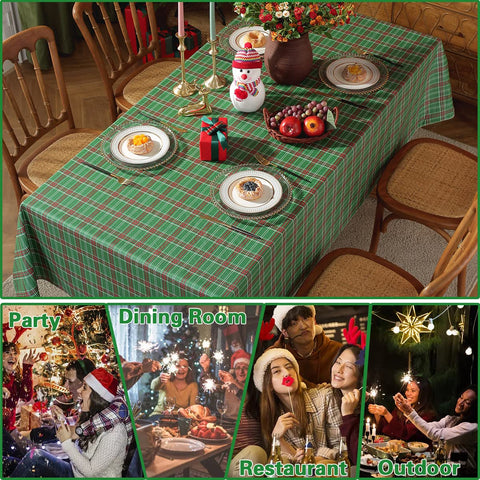 SASTYBALE 60x84 tablecloth for 6-8 seat rectangular setups.