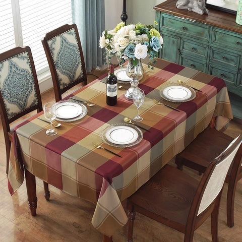SASTYBALE dining setup with tablecloth adding warm, inviting ambiance.