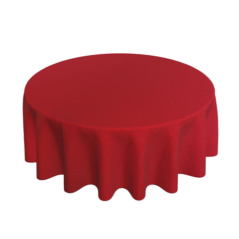 SASTYBALE faux-linen textured tablecloth adds elegant fabric texture.