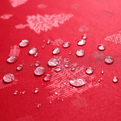 SASTYBALE red holiday table setting enhances dining ambience.