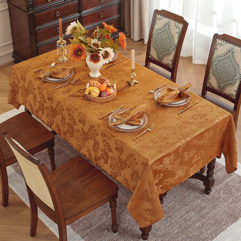 Jacquard textured fabric of SASTYBALE tablecloth adds depth to dining