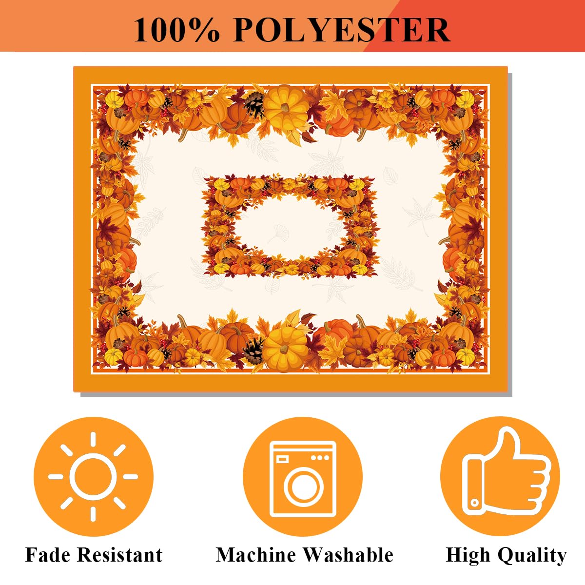 SASTYBALE machine-washable tablecloth makes cleanup quick after feasts.