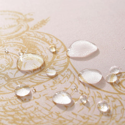 SASTYBALE spill-resistant autumn tablecloth protects surfaces during meals.