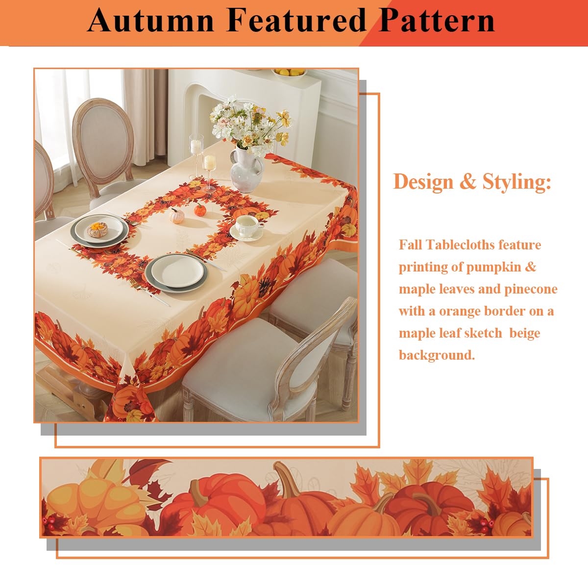 SASTYBALE tablecloth suitable for both indoor and outdoor use.