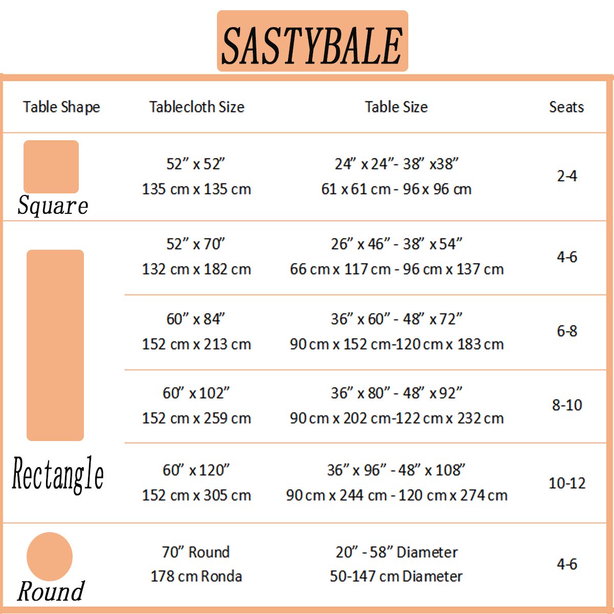 SASTYBALE wedding banquet decoration with jacquard tablecloth