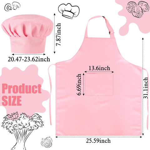 SATINIOR adult chef hat and apron with pockets, practical for busy kitchens or cosplay.