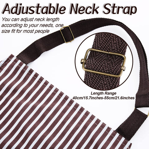 SATINIOR bib apron pockets closeup showing dual storage
