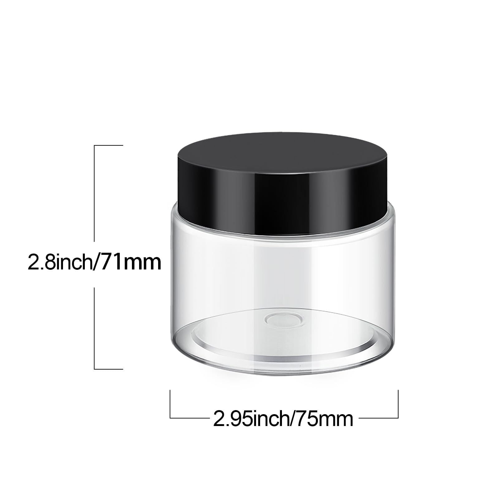 SATINIOR clear plastic jar shows contents for quick organization and visibility.