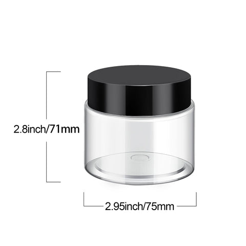 SATINIOR clear plastic jar shows contents for quick organization and visibility.