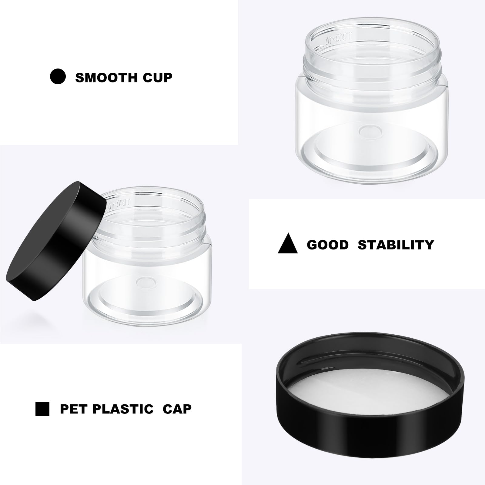 SATINIOR leakproof jar with foam seal protects cosmetics and spices during travel.